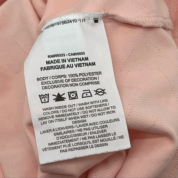 Nike Air Dri Fit Tank All Over Logo Running Top Coral Size Large - Picture 8 of 8